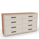Ver imagem 4 de Cômoda Organizadora 150cm com 8 Gavetas 240829 Linha Valência Politorno
