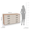 Ver imagem 2 de Cômoda Organizadora 150cm com 8 Gavetas 240829 Linha Valência Politorno