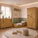 Ver imagem 3 de Quarto Infantil Completo com Minicama Montessoriana e Colchão Incluso Suspiro Multimóveis MP4828