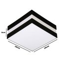 Ver imagem 2 de Plafon Bilbao Preto 1 Lâmpada 18x18cm Tualux