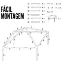 Ver imagem 5 de Tenda Montável Gazebo Barraca Camping Praia Piscina Chácara 3x3M Proteção Solar UV Bolsa Transporte