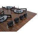 Ver imagem 4 de Cooktop Chamalar Bivolt Premium Ultra Chama 4 Bocas Vidro Temperado Amadeirado Escuro
