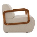 Ver imagem 7 de Kit 02 Poltronas Decorativas Orgânica Living Kavya Linho Bege - Desk Design