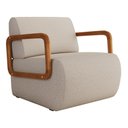 Ver imagem 5 de Kit 02 Poltronas Decorativas Orgânica Living Kavya Linho Bege - Desk Design