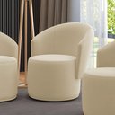 Ver imagem 2 de Poltrona Decorativa Orgânica Fixa para Sala Malu Suede M11 - D’Rossi