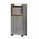 Ver imagem 1 de Armário Multiuso Cinza Organizador para Cozinha Balcão Microondas Jt