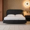 Ver imagem 3 de Cama Casal Flutuante com Cabeceira 140cm Aura W01 Couríssimo Preto - Lyam Decor
