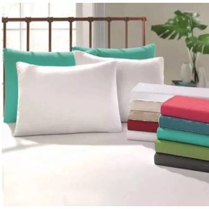Jogo Lençol Cama Casal Queen Size com Elástico 100% Algodão