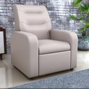 Ver imagem 1 de Poltrona Reclinável Decorativa Jersey Corino Bege
