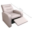 Ver imagem 3 de Poltrona Reclinável Decorativa Jersey Corino Bege