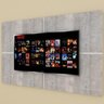 Painel para TV Pequeno Moderno Rustico com Branco - 1