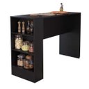 Ver imagem 2 de Bancada Balcão Gourmet Mesa Cozinha Multiuso Preta - sem Porta