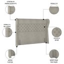 Ver imagem 3 de Cabeceira Cama Box Casal Queen 160cm Trinidad P02 Boucle Cru - Mpozenato