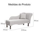 Ver imagem 6 de Divã Recamier Olivia Linho 150cm Lado Direito