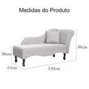Ver imagem 6 de Divã Recamier Olivia Linho 150cm Lado Direito