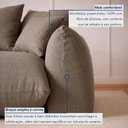 Ver imagem 5 de Sofá Cama Modular Orgânico Retrátil 3 Lugares Base Madeira Maciça 230 cm Marrocos