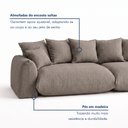 Ver imagem 7 de Sofá Cama Modular Orgânico Retrátil 4 Lugares Base Madeira Maciça 230 cm Marrocos