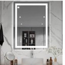 Ver imagem 5 de Espelho 60 X 100 Led 3 Cores Frio Neutro e Quente Banheiro Luz Frontal Retangular 60x100 Vertical