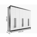 Ver imagem 2 de Guarda Roupa Casal 6 Portas 6 Gavetas Da Vinci D'Doro Cinamomo