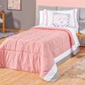 Edredom Infantil Love Solteiro 4 Peças Rosê - 1