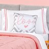 Edredom Infantil Love Solteiro 4 Peças Rosê - 2