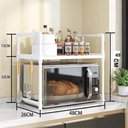 Ver imagem 7 de Rack Organizador Suporte para Micro-Ondas Prateleira Porta Temperos em Plástico e Metal para