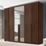 Guarda Roupa Casal com Espelho 6 Portas Amsterdã Rv Móveis Noce - 2
