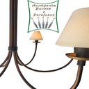 Ver imagem 3 de Lustre Rustico Simples 6l Artesanal Área Gourmet com Cúpulas
