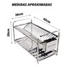 Escorredor 12 Pratos em Inox com Porta Talheres de Plástico - 6