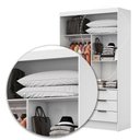 Ver imagem 5 de Guarda Roupa Sevilha Plus com Cama Casal Carioca Móveis Branco