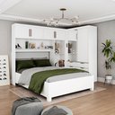 Ver imagem 6 de Guarda Roupa Sevilha Plus com Cama Casal Carioca Móveis Branco
