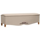 Ver imagem 2 de Recamier Baú Provençal 140cm para Cama Casal Linho - Sofa Store:linho Bege