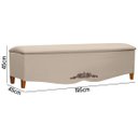 Ver imagem 5 de Recamier Baú Provençal 140cm para Cama Casal Linho - Sofa Store:linho Bege