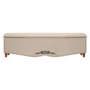 Ver imagem 1 de Recamier Baú Provençal 140cm para Cama Casal Linho - Sofa Store:linho Bege