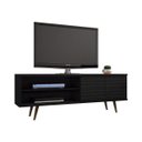 Ver imagem 3 de Rack para TV até 60 Polegadas 2 Portas Pés em Madeira Maciça Retrô Ônix Móveis Bechara