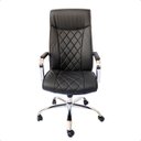 Ver imagem 2 de Cadeira Escritório Presidente Ajustável Couro Confortável