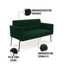Ver imagem 7 de Namoradeira e 2 Poltronas Pé de Ferro Pto Elisa Bouclê Verde D03 - D'Rossi
