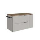 Ver imagem 2 de Gabinete de Banheiro Suspenso 1 Toalheiro 2 Portas e 1 Gaveta 80cm Mel/arenas - Bh8020ma