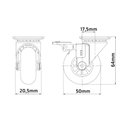 Ver imagem 5 de Rodízio Giratório Transparente com Freio Soprano 50mm