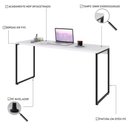 Ver imagem 3 de Mesa de Escritório Escrivaninha 150cm Dynamica Industrial C08 Branco Chess - Mpozenato