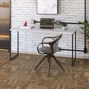 Ver imagem 2 de Mesa de Escritório Escrivaninha 150cm Dynamica Industrial C08 Branco Chess - Mpozenato