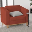 Ver imagem 2 de Poltrona Decorativa Europa Suede Doce Sonho Móveis - Terracota