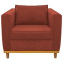 Ver imagem 3 de Poltrona Decorativa Europa Suede Doce Sonho Móveis - Terracota
