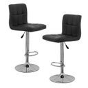 Ver imagem 1 de Kit com 2 Banquetas Gomos Confort em Courissimo, Giratoria, com Regulagem de Altura Preta
