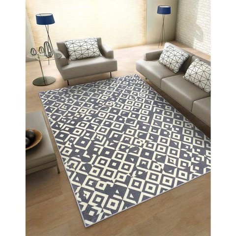 Tapete para Sala Soft Fantasy Cinza 1,00x1,50M - São Carlos