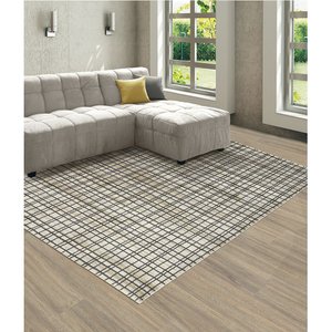 Tapete para Sala Classe a Xadrez 150 X 200 Moderno