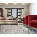 Ver imagem 1 de Tapete para Sala Classe A Riscos Bege 2,50x3,50M - São Carlos