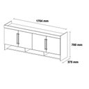 Ver imagem 7 de Guarda-Roupa Casal com Cabeceira 7 Peças Modena Ii Demóbile