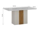 Ver imagem 3 de Conjunto Sala de Jantar Mesa Doha1,20m C/ 4 Cadeiras Moveis Leifer Off White/freijó Tampo Off White