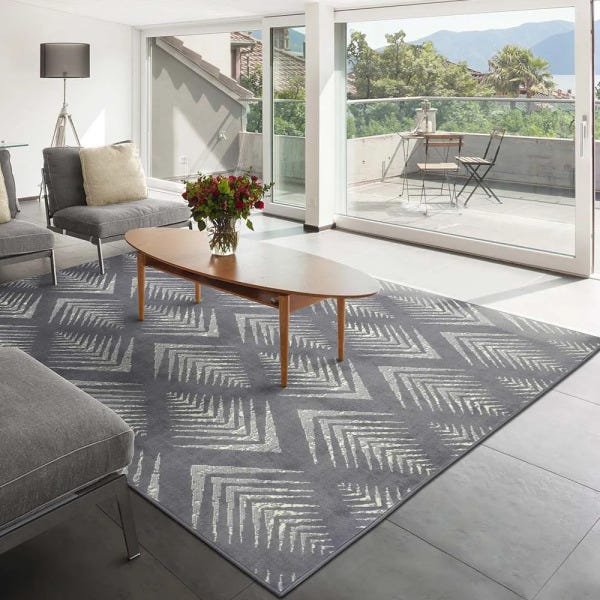 Tapete para Sala Herat Adana Cinza 2,00x2,50M - Kriar Tapetes - 1